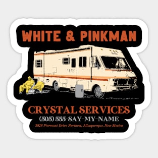 Walter White and Jesse Pinkman Crystal Services Sticker